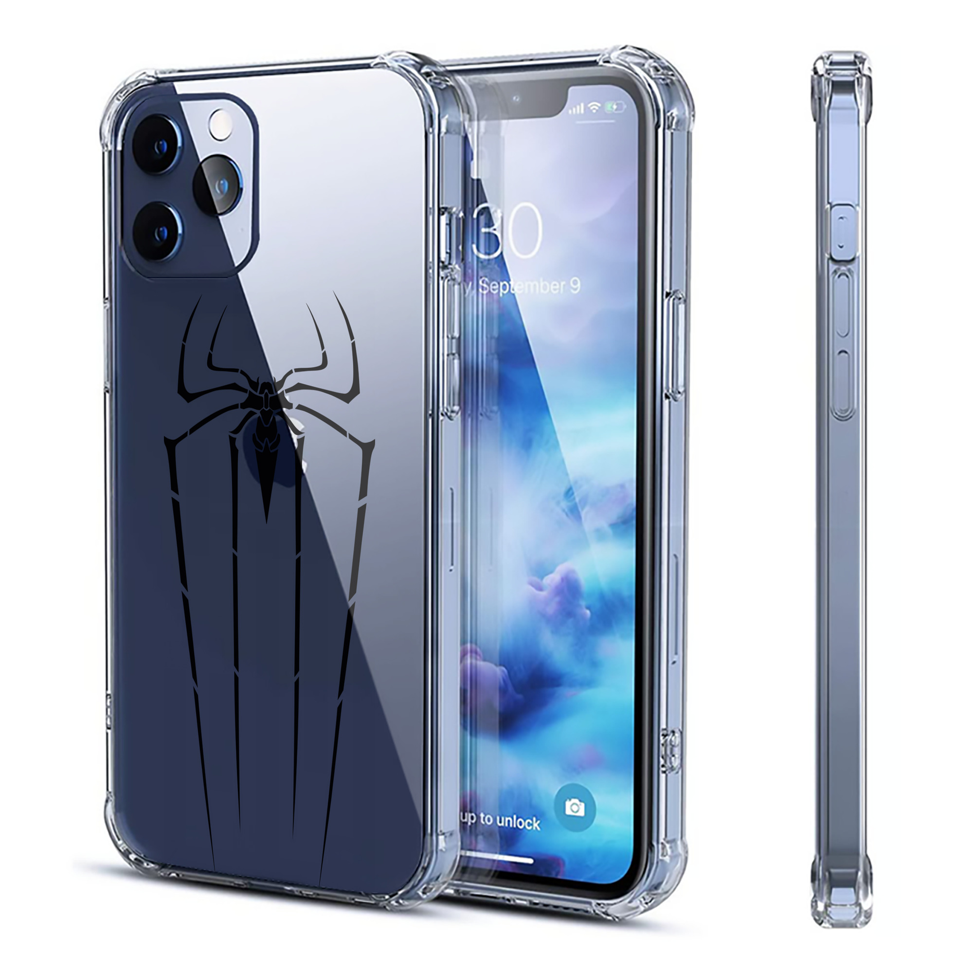 （画像用） Spider Man スパイダーマン 【iPhone 12シリーズ対応】透明スマホケース（クリアソフトケース）